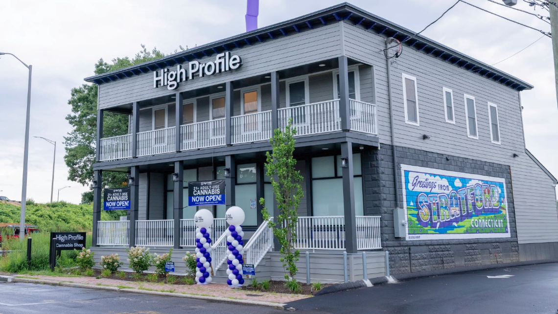 130 Honeyspot Road after renovation — restored building now leased to High Profile